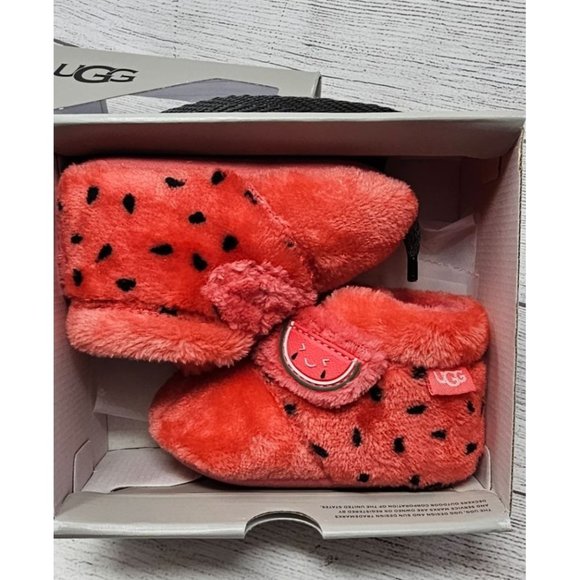 NEW!!!‎ UGG KIDS  Bixbee Watermelon Stuffie Booties Size 04/05 - Picture 1 of 13